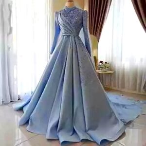 Elegant high neck evening gown